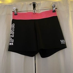 Pink workout shorts